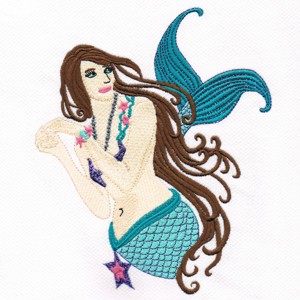 Mermaid Embroidery Design