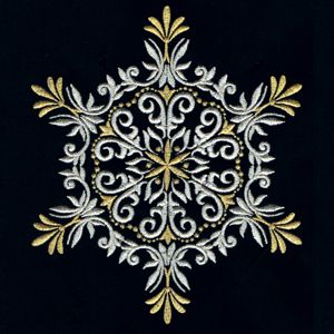 home decor embroidery 2 color medallion