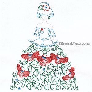 Sunbonnet Embroidery Design 8